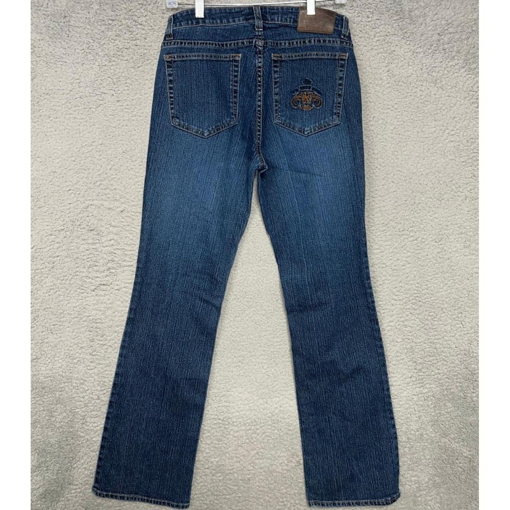 U.S. Polo Assn. Jeans Women's Size 10 Dark Blue Denim Bootcut Mid Rise Pants‎